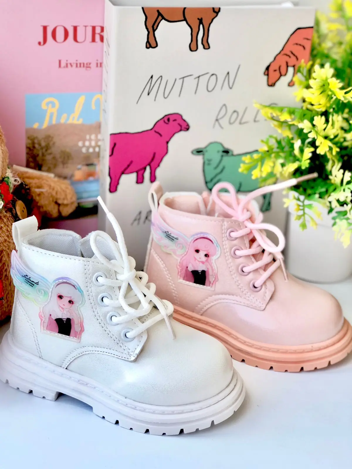 ALVIN- 668 Sepatu Boots Kartun Anak Perempuan Import