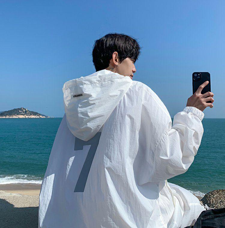Product Introduction of Hooded Sun Protection Jacket for Men, Summer Thin Style, Youth Trendy Casual Coat, Ultra-Thin Breathable Loose Sun Protection Clothing 10