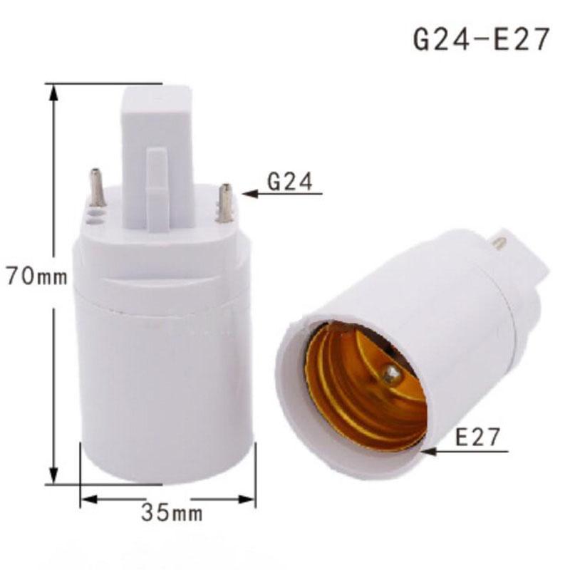 G24 To E27 Lamp Base Bulb Adapter Screw Power Holder Converter - TikTok ...