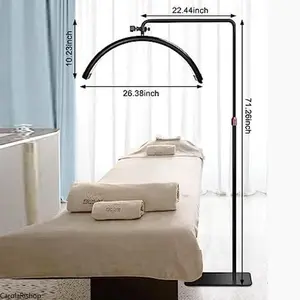 28inci LED Beauty Lamp Bentuk U Anti Silau Ramah Mata Lampu Bulu Mata Microblading U-Shape Lampu Kecantikan Profesional Lampu Salon Portable Praktis