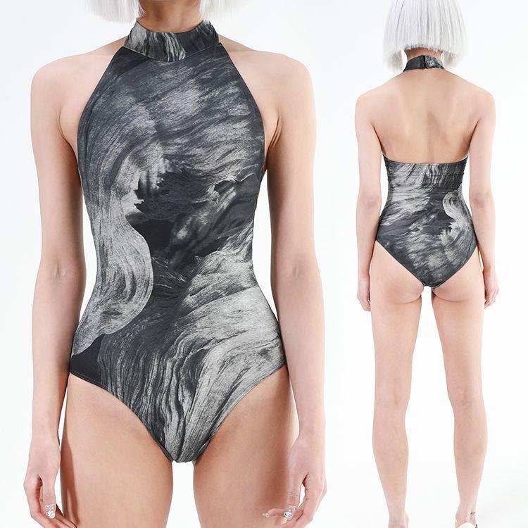Product Introduction of Sleeveless Leotard Ballet Practice Clothes Women's Adult Dance Clothes Small Stand Collar Body Dancing Training Body Clothes Top 1