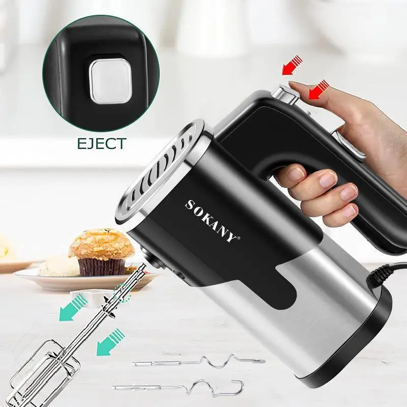 Máy đánh trứng cầm tay SOKANY 800W có 5 chế độ điều chỉnh 7