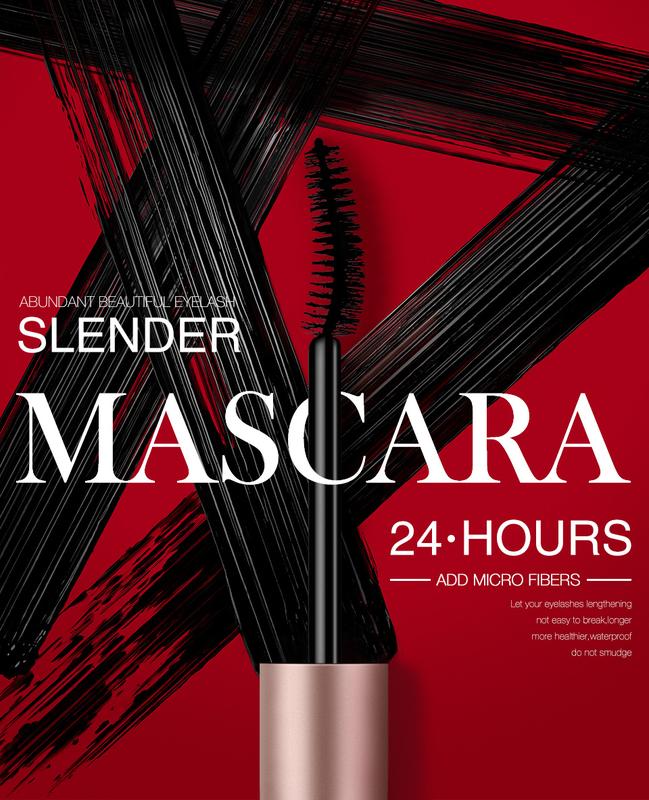 Product Introduction of 4Pcs Eyes Makeup Set 3D Fiber Mascara+eyebrow pencil+eyeliner+eyelash curler Waterproof Long Lasting 25
