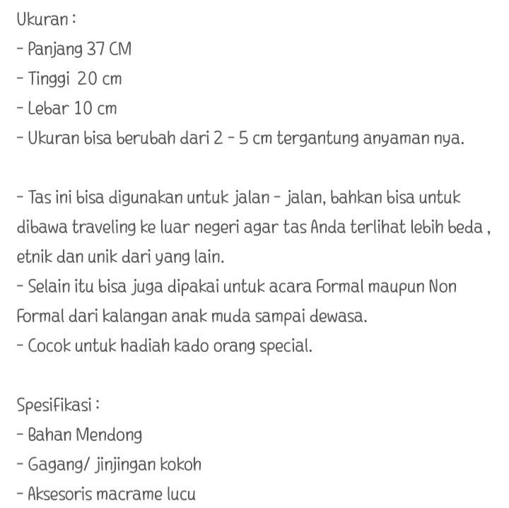 Tas Anyaman Bali Handbag Kerajinan Vintage Etnik Wanita Tas Pantai ELARA by Maki Gallery