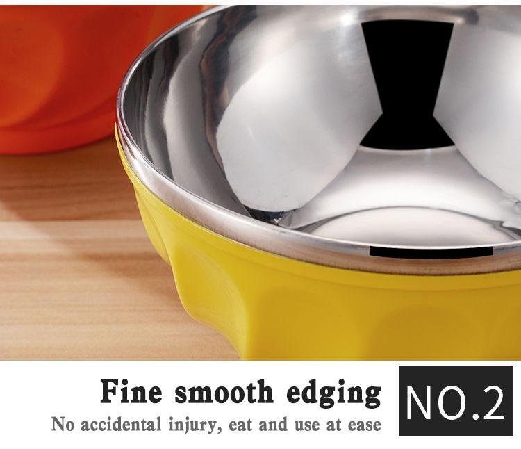 Product Introduction of 1 Piece Drop-proof Anti-scalding Thick 304 Stainless Steel Rice Bowl Food Storage Container Tableware Bowl Soup Bowl Salad Bowl Kitchenware 10
