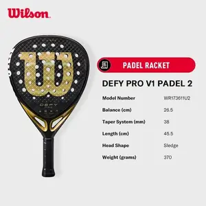 READY Wilson DEFY LS V1 Padel Rackets Light and Soft Grip Size 2 Padel Raket WR173811U PROMO BIG SALE TERBARU TERMURAH TERLARIS - DEFY PRO V1 (370g)