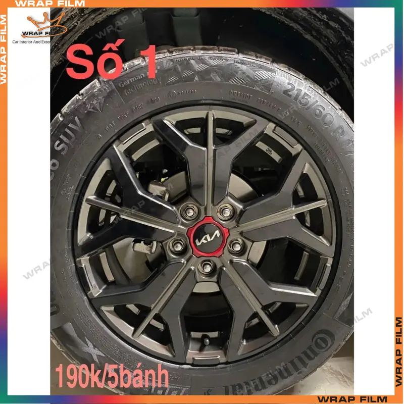 GIÁ BAO GỒM  BÁNH Bộ Decal dán mâm Seltos(5bánh) 2