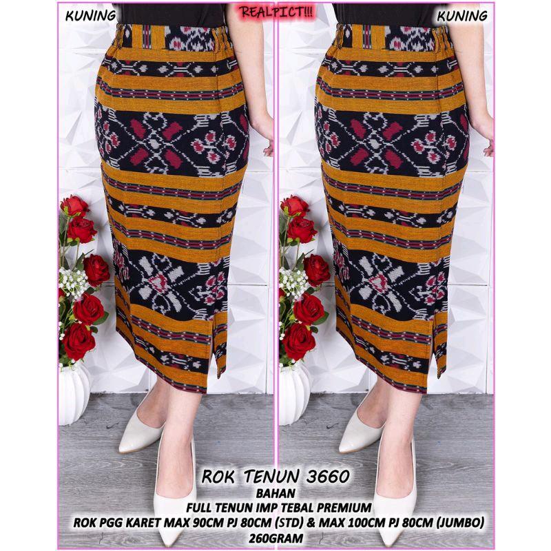 rok span tenun lurus,rok kantor 7/8 belah samping 3