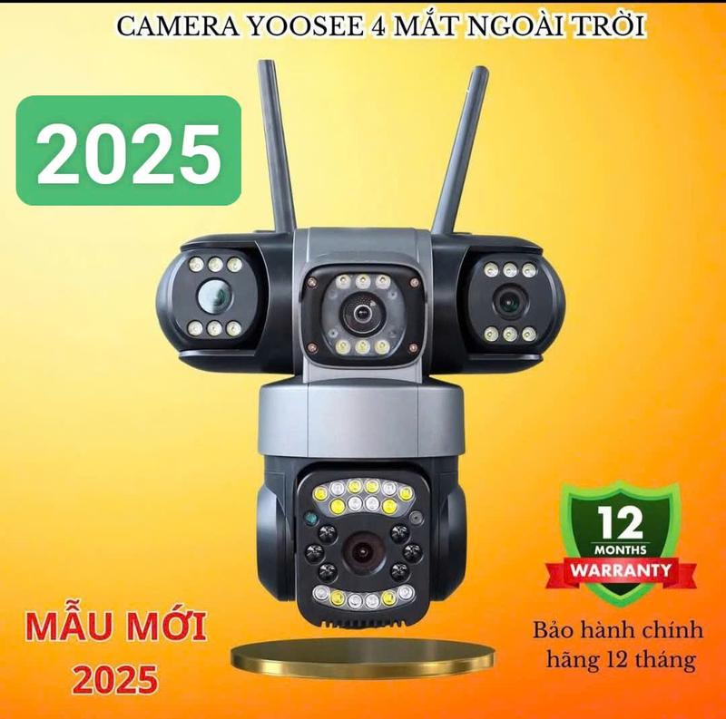 CAMERA 4 MẮT 3 KHUNG HÌNH- 2 Càng Trợ Sáng-APP YOOSEE WIFI PTZ ĐIỀU KHIỂN 360ĐỘ 4K(4096x2160)-XEM 3 MÀN HÌNH CÙNG LÚC-ZOOM 8X