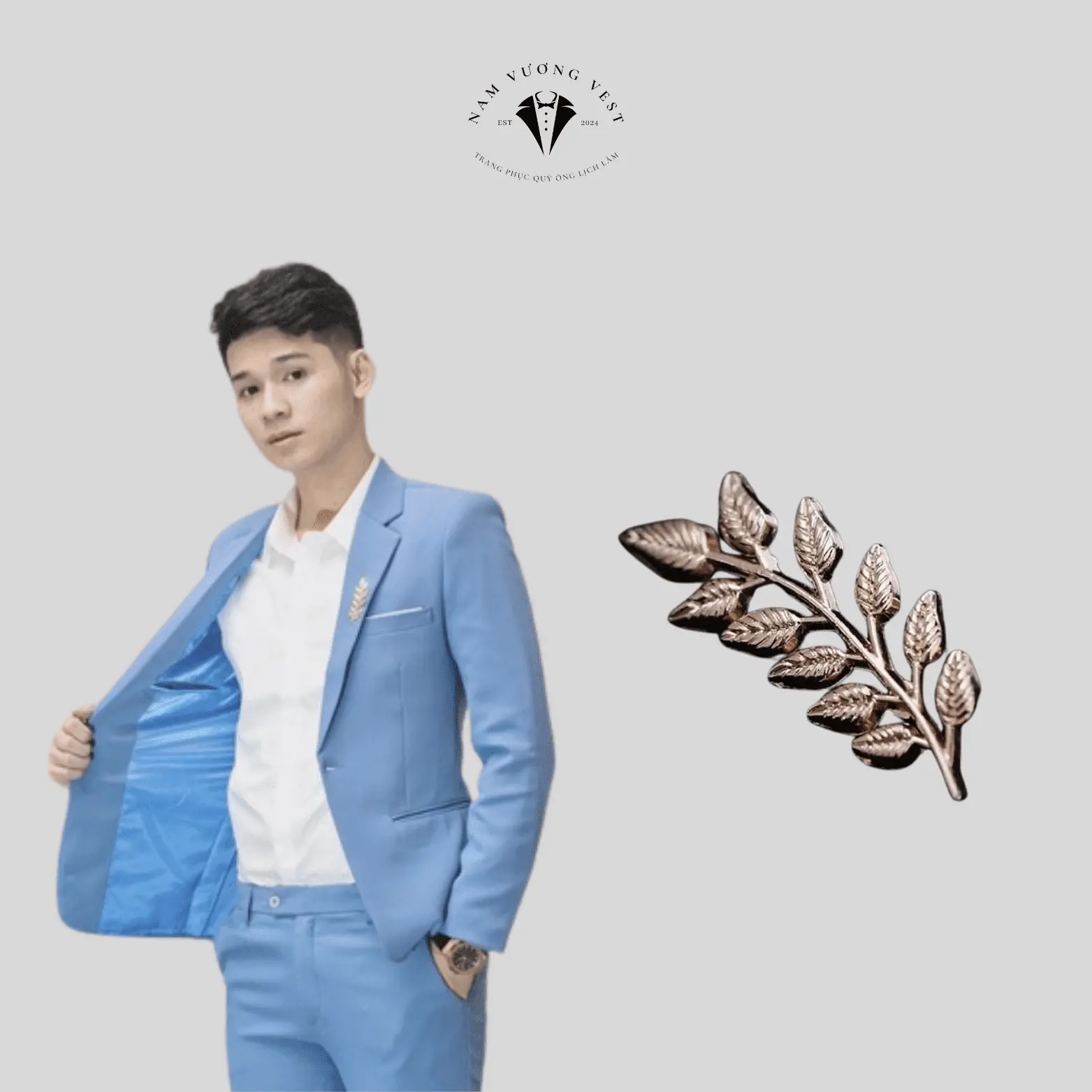 [PHỤ KIỆN VEST] Ghim Cài Áo Hình Bông Lúa Màu Vàng Đồng Không Gỉ Không Bai Màu Voi Women