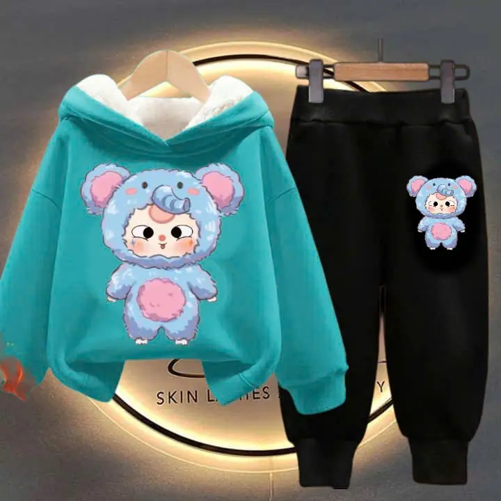 Bộ nỉ thu đông LABUBU cho bé 8-30kg mẫu UNISEX dày dặn ấm áp 7