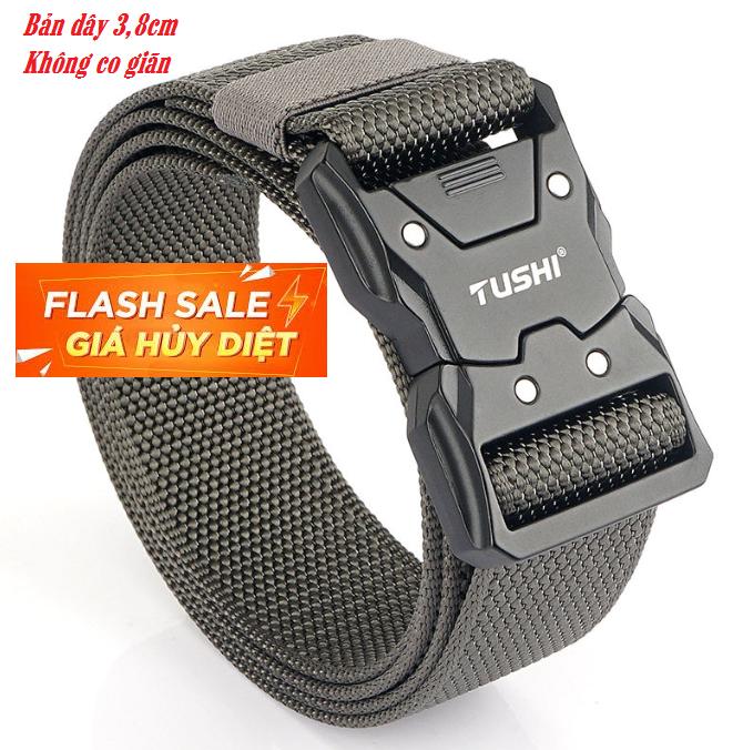(KB68) Thắt lưng Nam_Dây dù bản 3,8cm siêu bền_Khóa bấm hợp kim không gỉ chắc chắn, tiện dụng - Dây nịt Nam vải Canvas