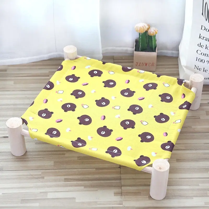 [ Giường VÕNG chân gỗ ] võng treo lồng cho chó mèo nhiều màu nhiều mẫu võng  chó poodle 4