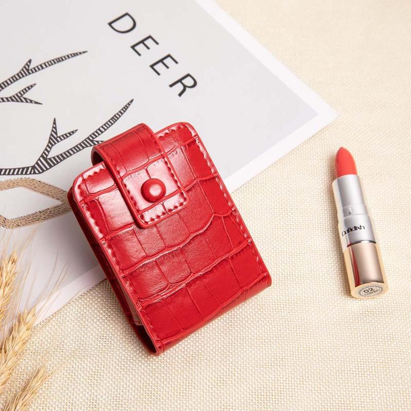 Make Up Bags for Women Lipstick Cosmetic Bag with Mirror Travel Makeup Bag PU Mini Toiletry Organizer Pouch Storage косметичка 2