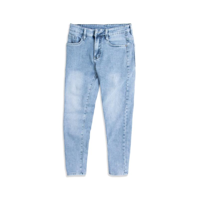DOLIO - Quần Jeans Dài Nam Mã_J56, Chất Vải Jeans Cotton Co Giãn, Form Ôm Vừa, Mặc Mát.( Xanh Rách Ít Giãn ) Menswear Pants Có Túi - Tết quan jean