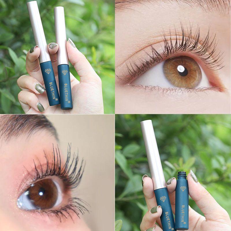 BLUETHIN-Mascara làm cong mi, chống nhòe, không thấm nước, mỏng, chải mi, kéo dài mi, lâu trôi 0