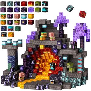 Bloques de Construcción Magnéticos La Cueva del Diablo Son Adecuados para Conjuntos de Juguetes de Bloques de Construcción Educativos para Adolescentes de 3 años en adelante. Regalos de Cumpleaños Excelentes para Adolescentes