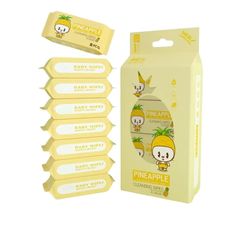 1 Bịch khăn giấy ướt mini 80 tờ THUDO không cồn an toàn mọi loại da tiện lợi dễ dàng mang theo 5
