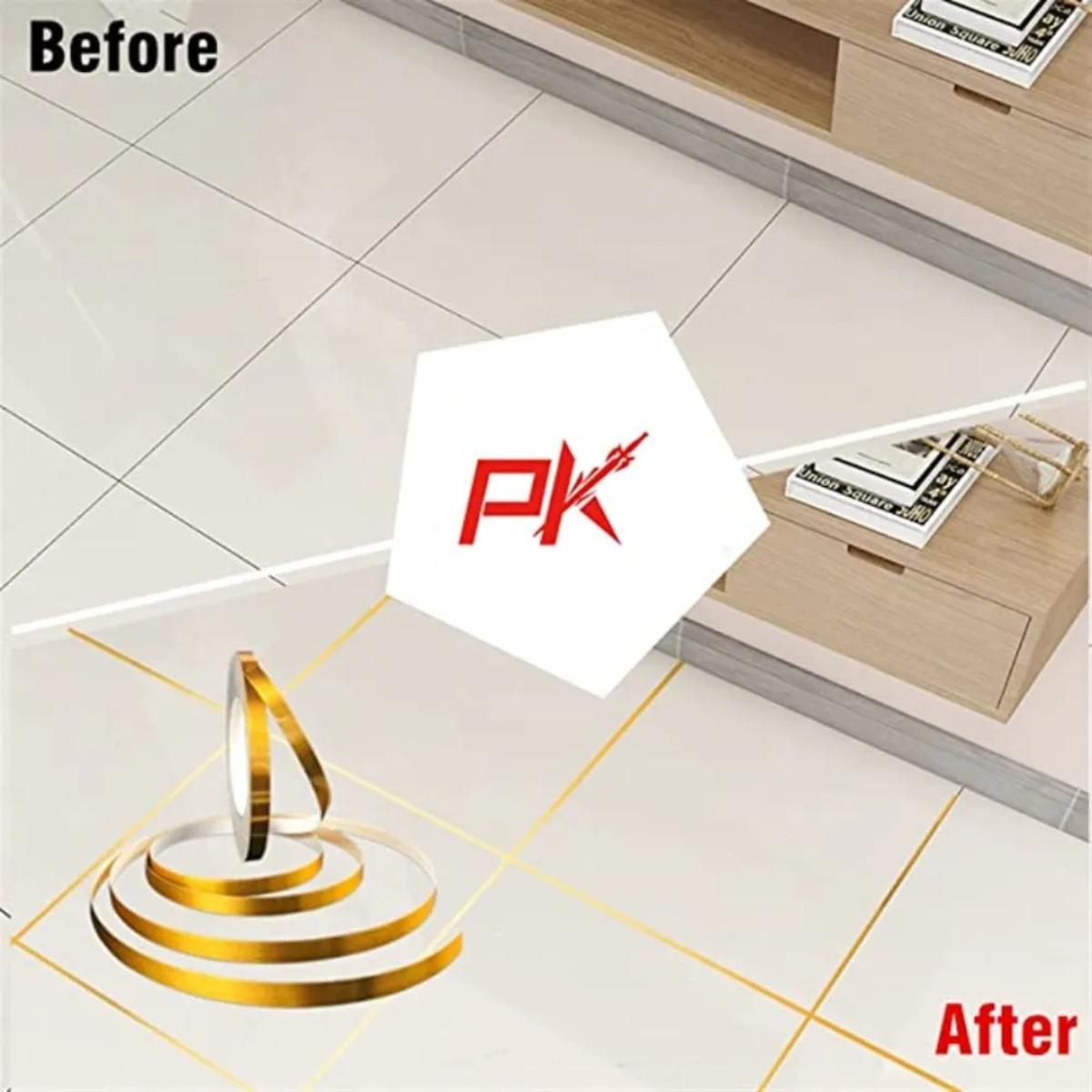 50M Gulungan Stiker Pembatas Keramik / Pembatas Nat Keramik / Gulungan Sticker Dekorasi Lantai DIY Wardrobe Decorative Strip/water Proof Wall Tile