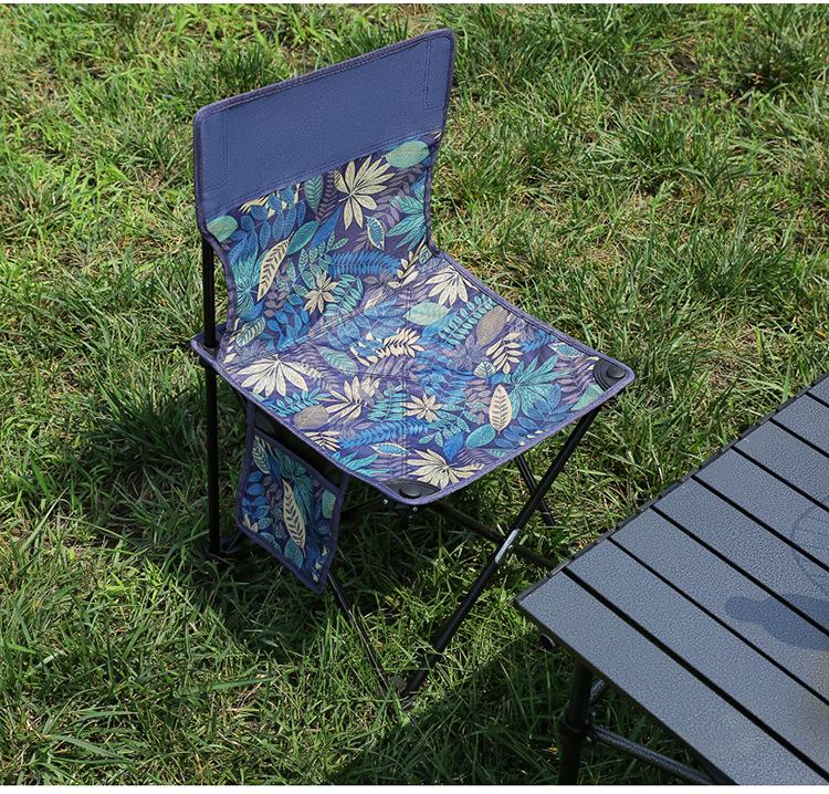 Product Introduction of Outdoor folding chair Field sketch fishing stool Portable BBQ family camping Oxford cloth folding chair 23
