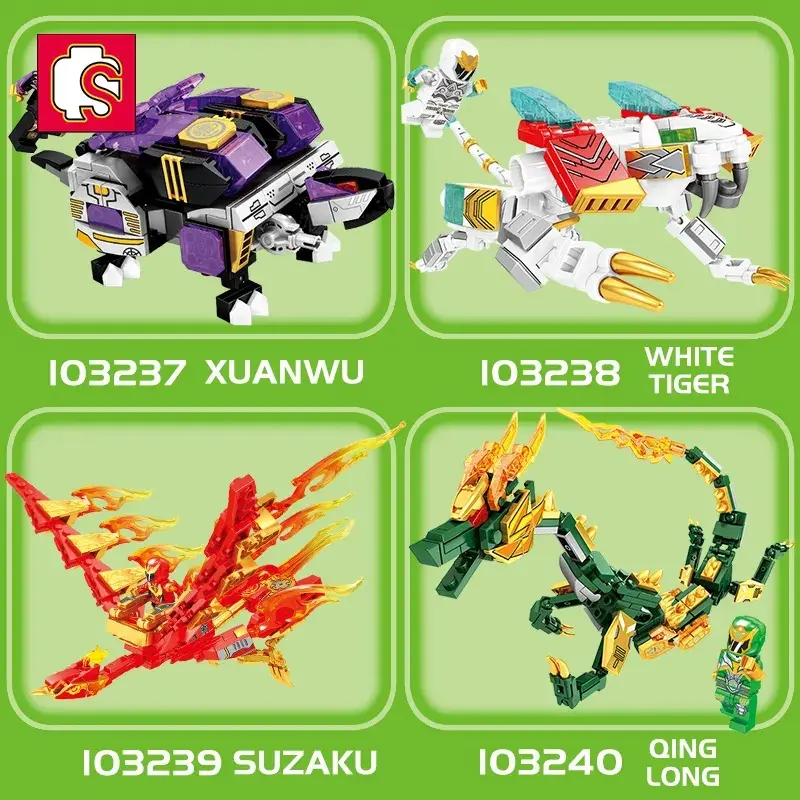Brick Robot Legend - Mecha of Steel 4in1 Mythical Beast Mainan Balok Toys 2