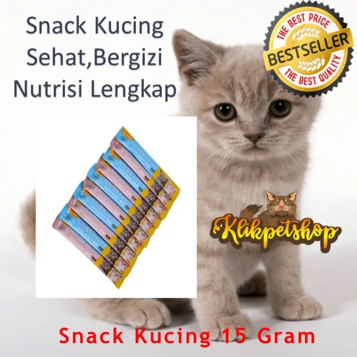 Snack Kucing Liebao Strip Creamy 15 gram per 50 pcs Nutrisi Lengkap Penggemukan 0