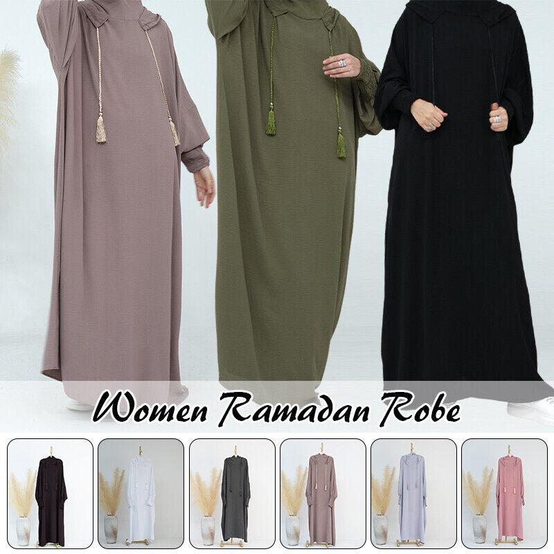 Product Introduction of Váy Hoodie Phụ Nữ Hồi Giáo, 1 Chiếc, Dài Tay Áo, Dáng Rộng Rãi, Áo Choàng Maxi, Abaya, Áo Jilbab 12