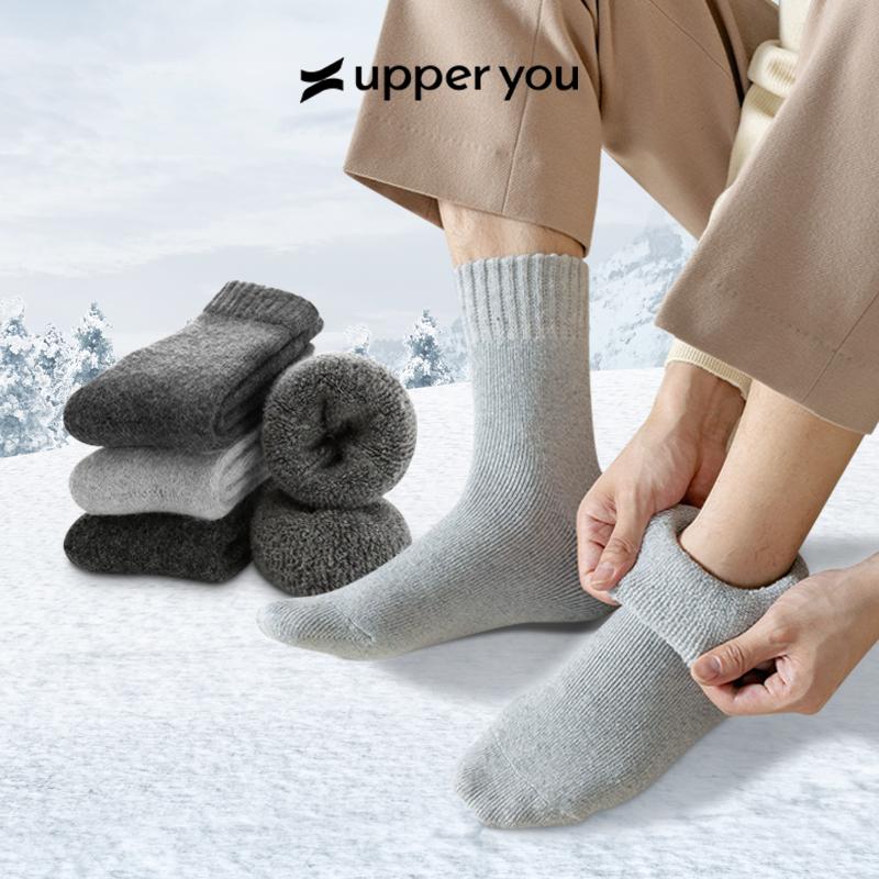 Tất Vớ Nam Mùa Đông Siêu Dày Mịn Upper You Giữ Ấm Tốt Tông Màu Vintage Dễ Phối Đồ - WM4001