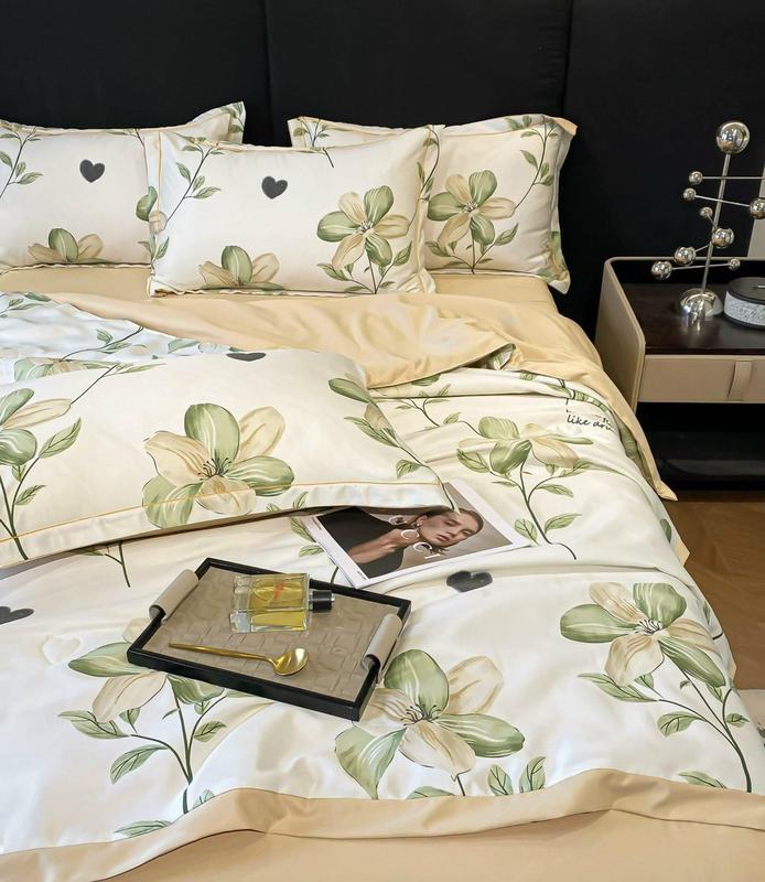 Bộ chăn ga gối lụa thái nhập khẩu cao cấp, chất liệu lụa thái mềm mịn, thoáng mát, chăn đã có ruột sẵn hàng Mềm 6