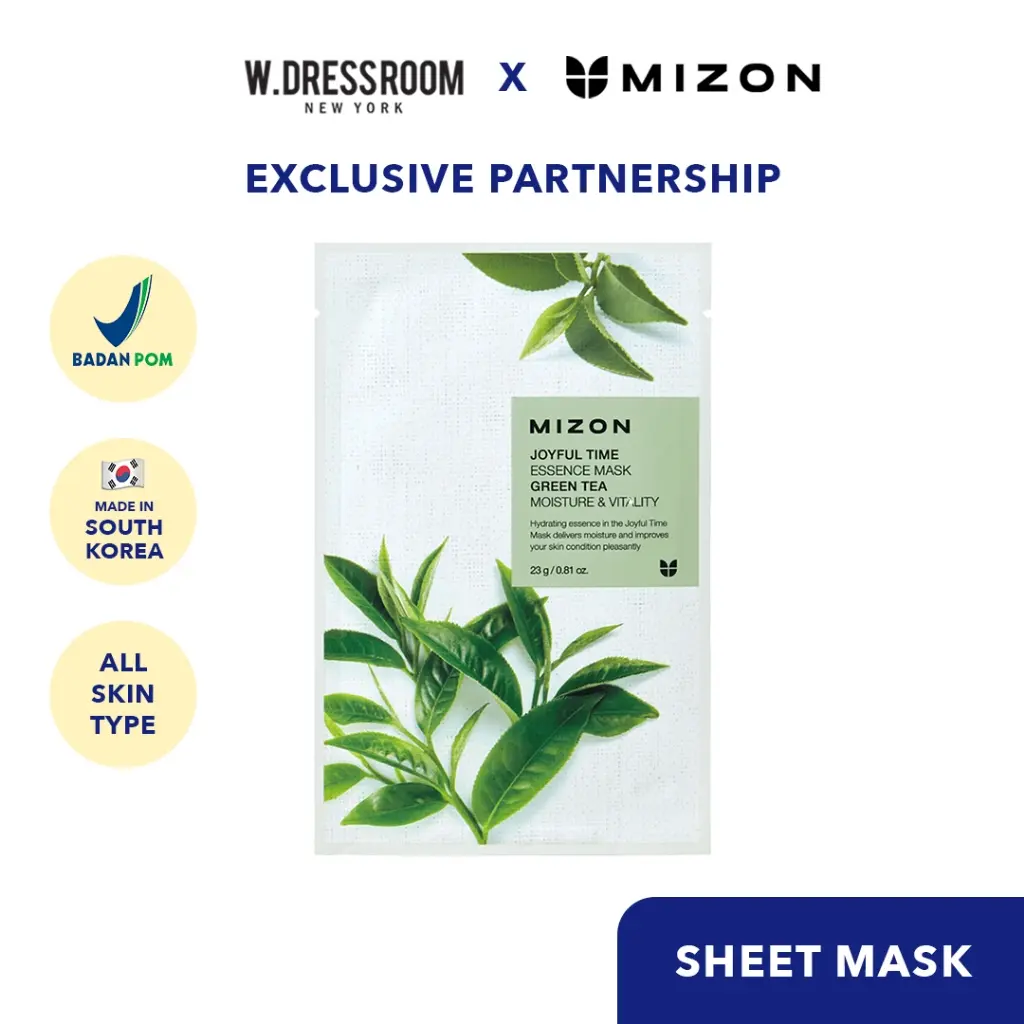 MIZON Sheet Mask Korea - Green Tea | Moisture & Vitality | Masker untuk Vitalitas Kulit
