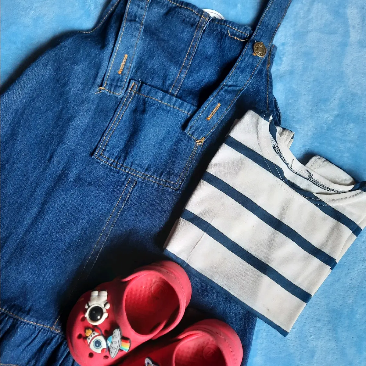 overall rok jeans anak