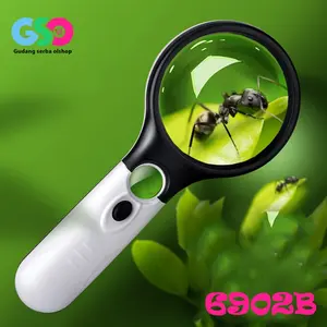 2in1 Kaca Pembesar Loupe Premium Magnifying Glass Loop Kaca Pembesar Definisi Tinggi Alat Bantu Baca