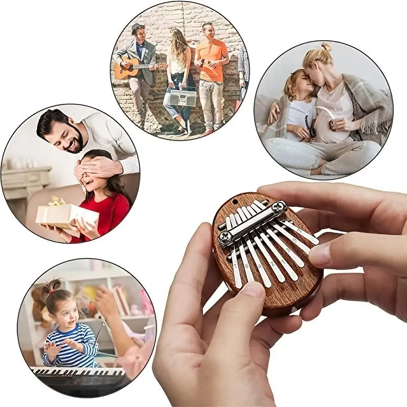 Mini 8 Key Thumb Piano, Portable 8-tone Thumb Piano, Musical Instrument Toy, Birthday Gift for Friends, Creative Holiday Gift Options, Valentine's Day Gift, Music Accessories, Giftideas 2