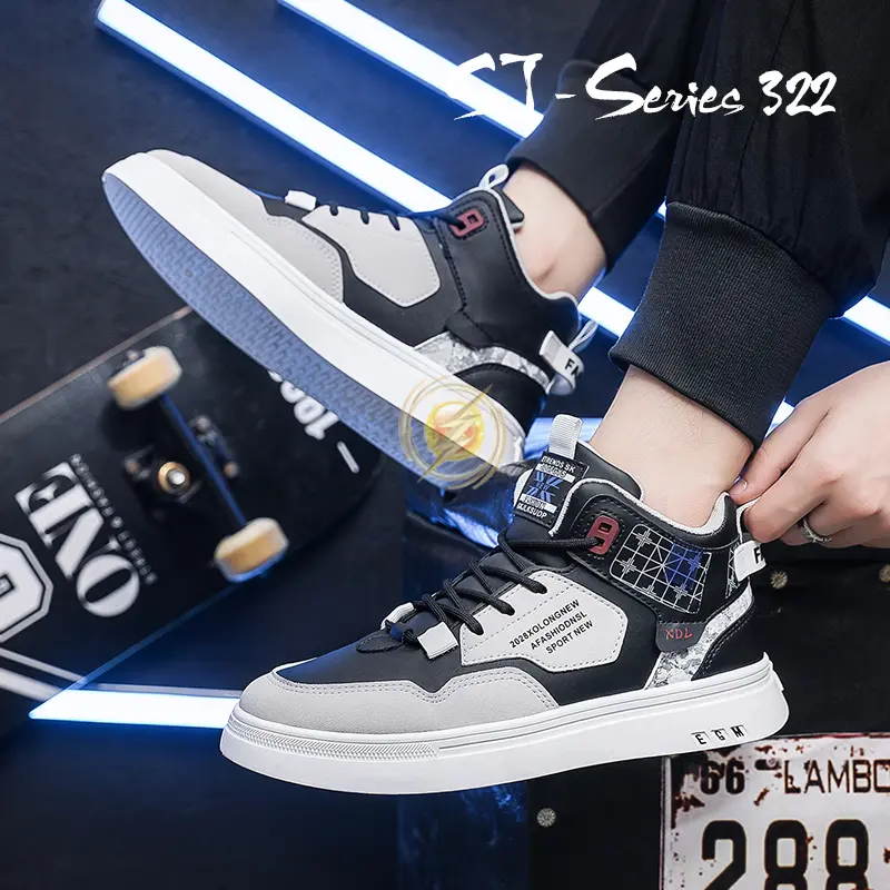 JPRO GANTENG Sepatu Sneakers Boots Fashion Pria Round Toe Pergelangan Kaki Kualitas Import Premium -322 3