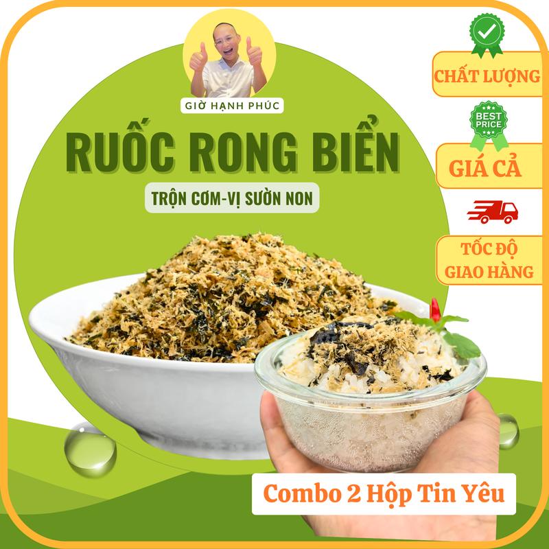 2 Lọ To Ruốc Rong Biển Trộn Cơm-Vị Sườn Non Giờ Hạnh Phúc Lọ 250g - Food, Snack