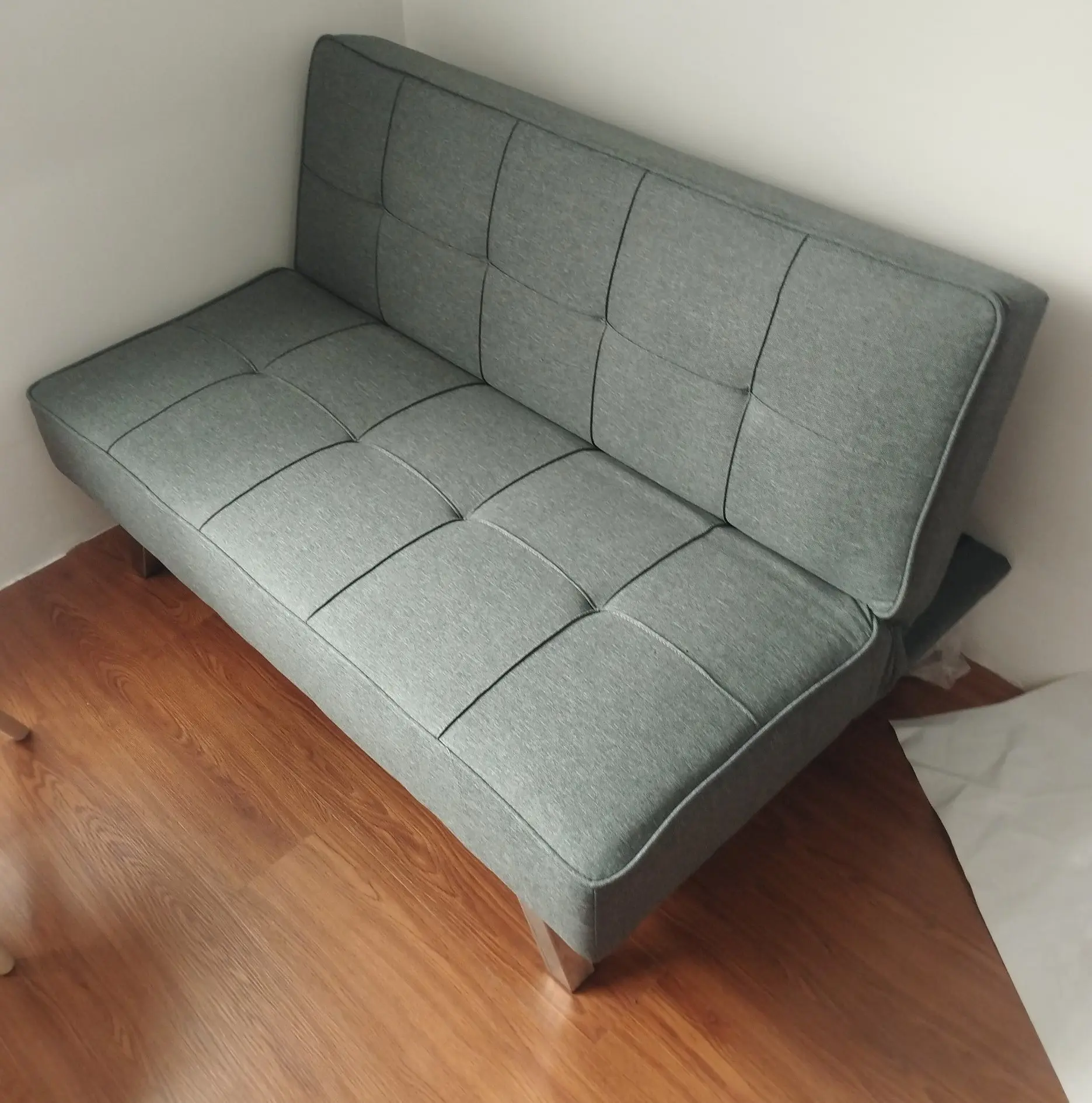 Ghế sofa bed màu xám lông chuột vải bố cao cấp 1m2, ghế mở rộng thành giường, 4 chân bền bỉ chịu lực tốt, giá tốt phải chăng, phù hợp kinh tế s of a _ bed _ g ấ p _ g ọ n