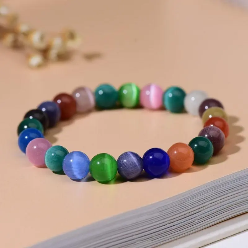 Vòng Tay Đính Cườm Opal, Đơn Giản Và Hợp Xu hướng, Thích Hợp Cho Phong Cách Joker Và Đi Lại, Đồ Trang Sức Cao Cấp, Vòng Tay Hợp Xu hướng 8