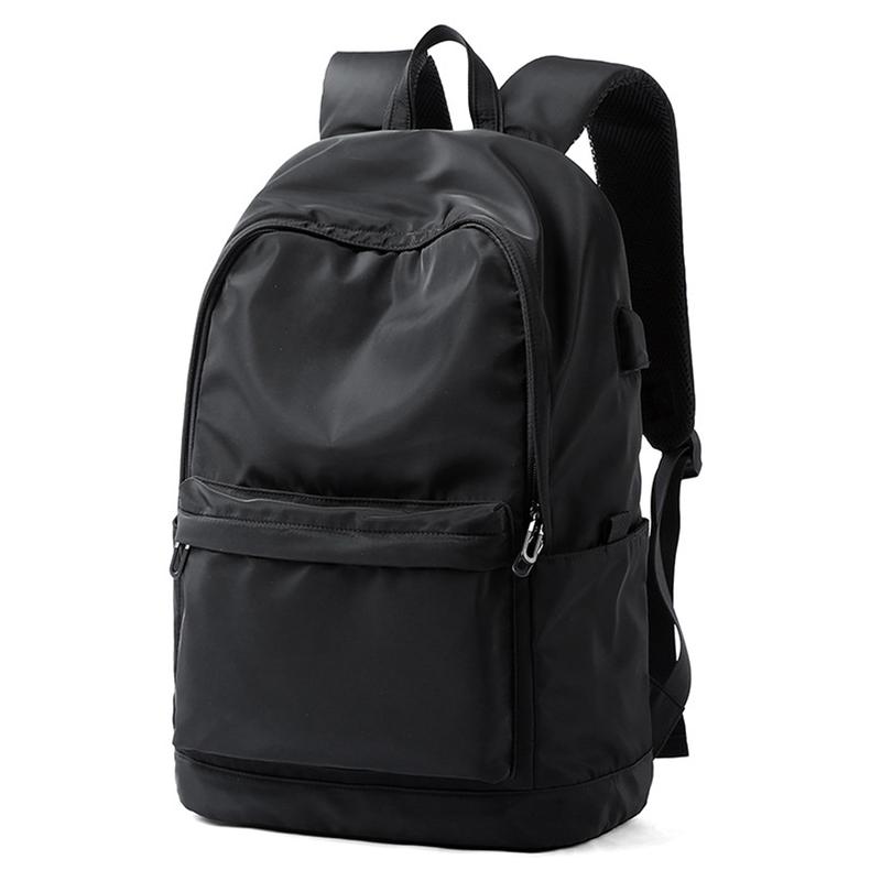 Balo Vải Dù Siêu Nhẹ Chống Nước Chất Lượng Cao Moyyi MY0203 Backpack Đeo Vai Trơn Màu đen