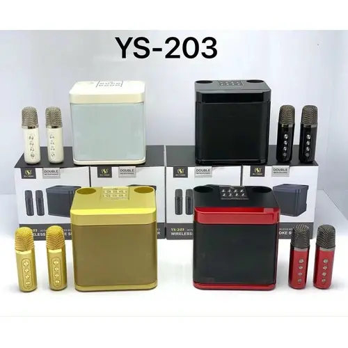 Loa bluetooth karaoke Su-Yosd YS-203 - Tặng kèm 2 micro không dây - Hiệu ứng đổi giọng, điều chỉnh echo, reverb, effect. Nghe Nhạc Củ Loa Kem