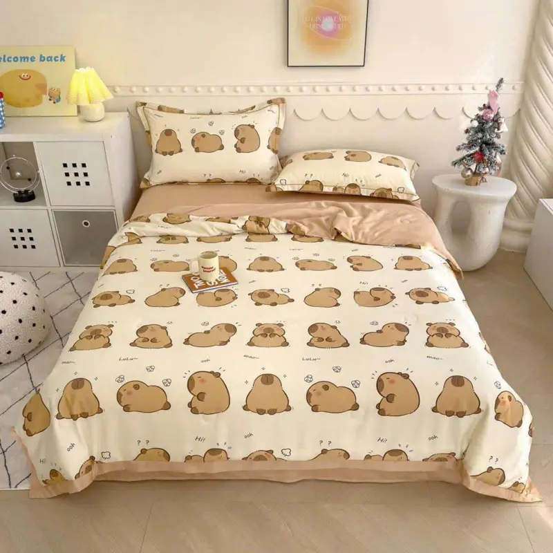 Bộ 3 Món Ga Gối Cotton Poly 1m2, 1m4, 1m6, 1m8, 2m2, Ga Đệm KTX, Drap Giường 4 Mùa (Bo Chun Miễn Phí)