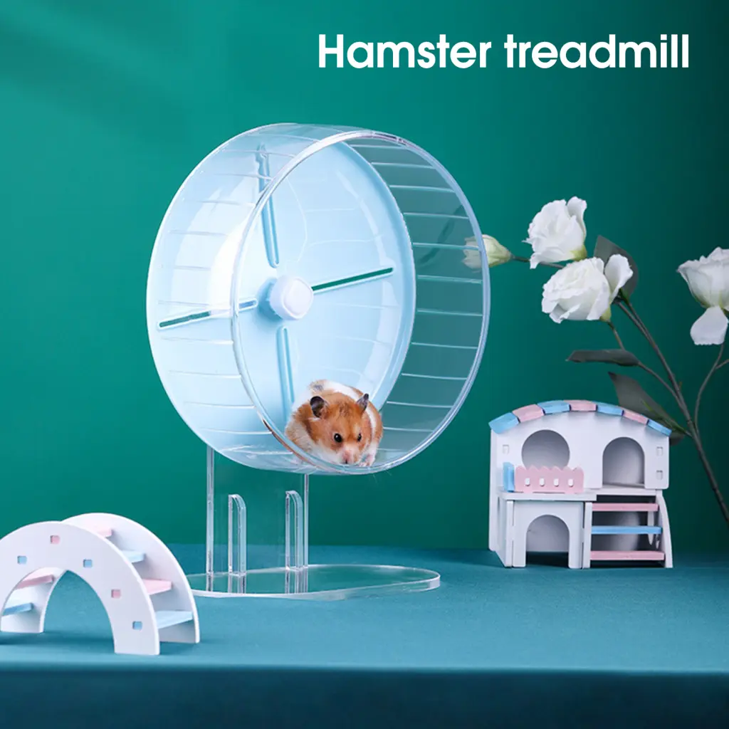 Wiutare- Hamster Exercise Toy Running Disc Creative Rat Sport Toy Rodents Guinea Pig Chipmunk Running Disc Toys Pet Supplies Stable Chassis