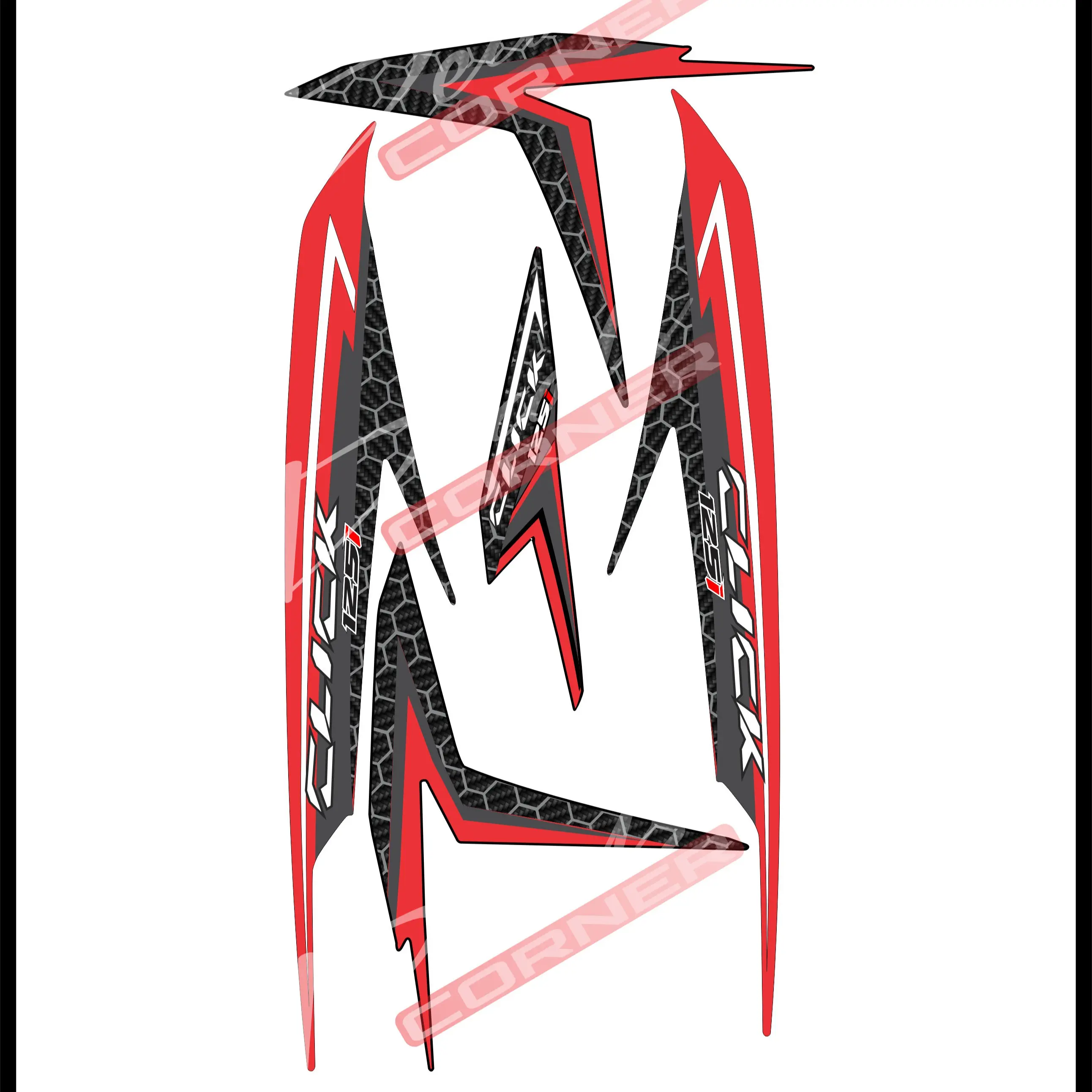 Honda Click V1 HoneyComb design Sticker - TikTok Shop Philippines