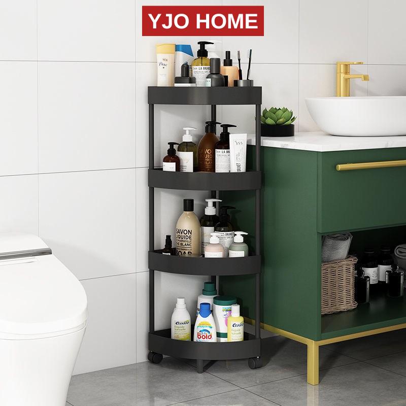 Kệ Để Đồ Nhà Bếp, Phòng Tắm Góc Tường Tam Giác 3-4 Tầng – Kệ Di Động Có Bánh Xe Tiện Lợi, Tiết Kiệm Không Gian