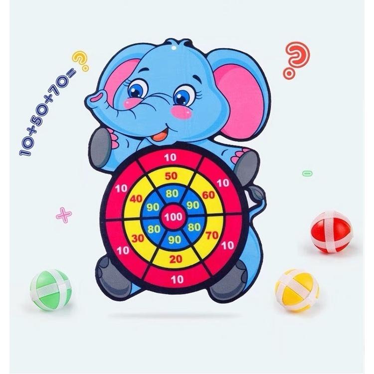 Đồ Chơi Ném Bóng Dính, Bộ toy Ném Bóng Hồng Tâm Hình Những Con Vật Ngộ Nghĩnh 89023