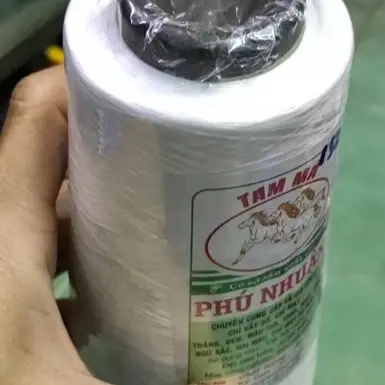 ￼Chỉ vắt sổ loại tốt - chỉ tơ vắt sổ cỡ sợi 150 ống 250g 4