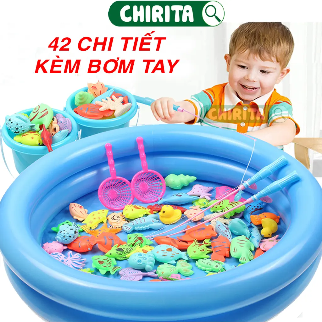 Đồ Chơi Câu Cá Cho Bé Nam Châm 42 Chi Tiết Chirita