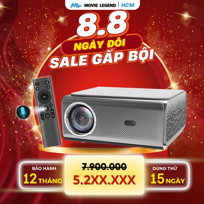 [Tặng Quạt][SG1] Máy Chiếu H8Pro Max Version 2 phiên bản 2024 - Hệ điều hành Android 12 sử dụng cho nhà riêng mới Projector máy  chiếu SBF