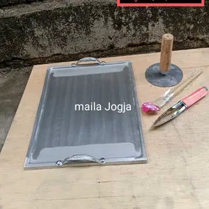 Set membuat kue hotteok Korea wajan alat press penekan penjapit kuas Kitchenware