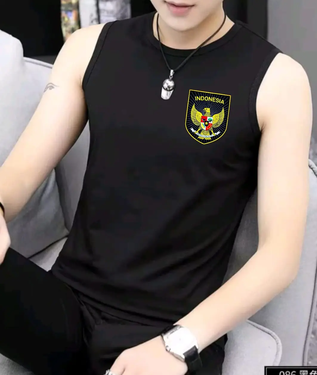 Kaos Singlet Garuda / Kaos Logo Garuda new official / Kaos Tanktop Pria / Singlet Pria Dewasa Keren Oblong Distro