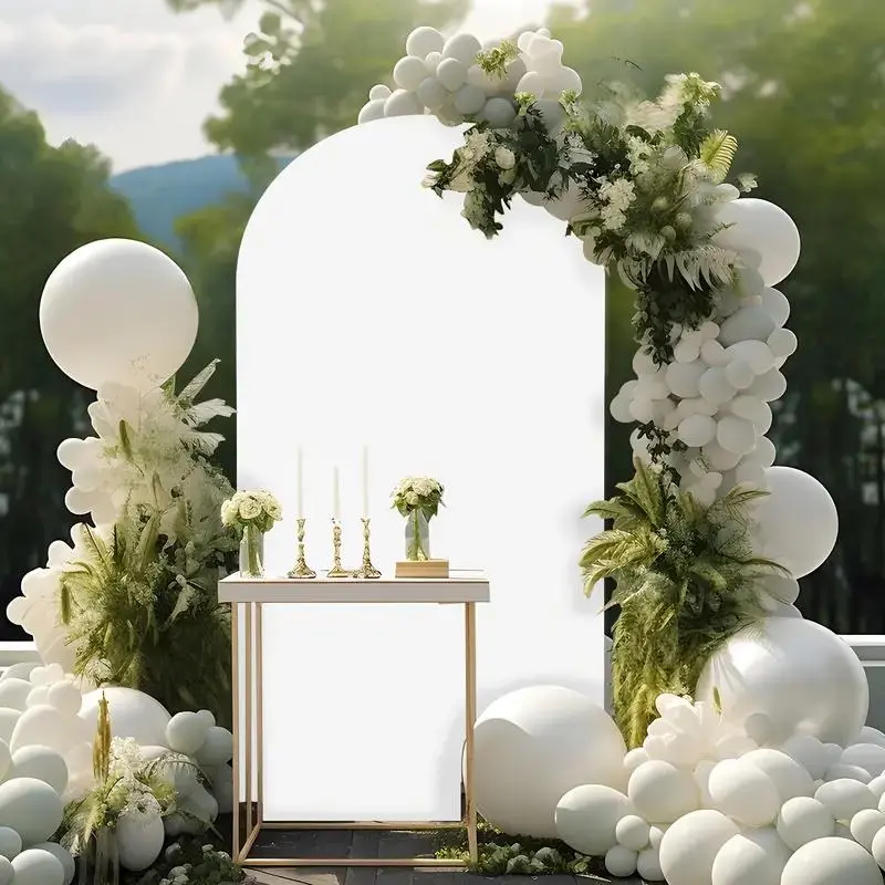 Wedding Arch Cover, 1 Count Double-sided Wedding Arch Backdrop Cover, Versatile Backdrop for Wedding Birthday Teen Shower and Special Events, Banners 7